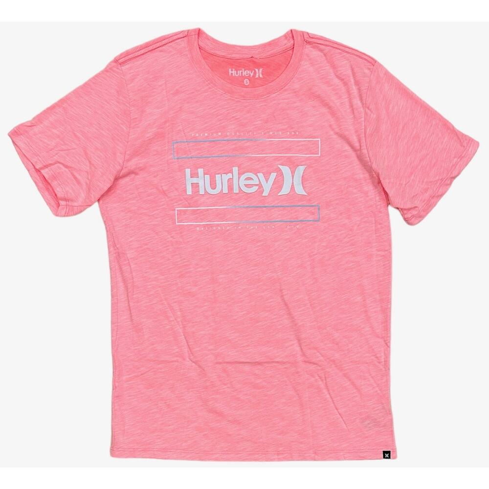 Hurley Men's T-Shirt Nike DRI-Fit Slub Container Raised Logo Short Sleeve Tee